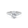 Daphnis Three Stones Engagement Ring Oval•White Gold