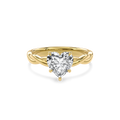 Rhea Twisted Engagement Ring Heart•Yellow Gold