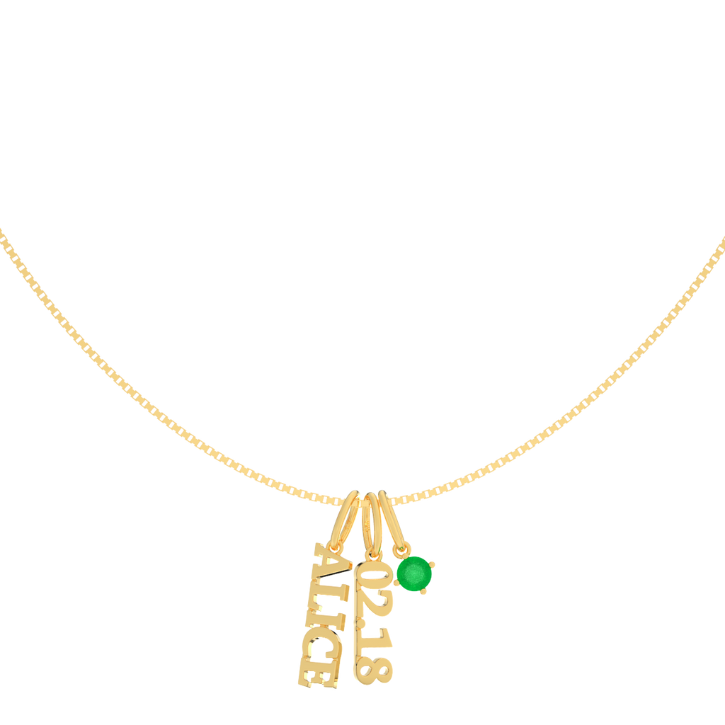 CharmStack Birthstone Name Necklace SN023G