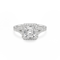 Elara Vintage Inspired Engagement Ring Asscher•White Gold