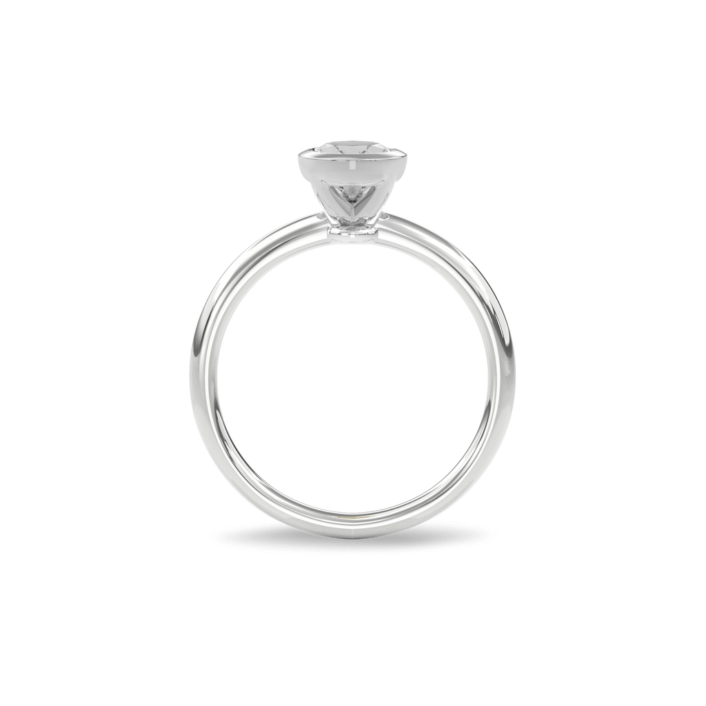 Bezel Ring Oval•White Gold