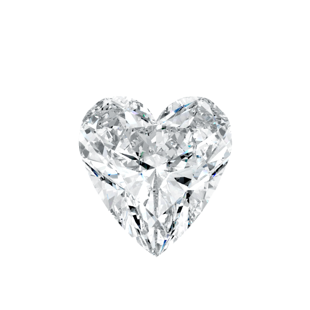 Dia Solitaire Pave Engagement Ring Heart•White Gold
