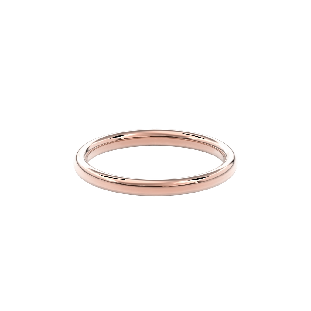 Wedding Bands Round Band 2mm•Rose Gold