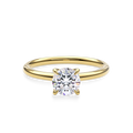 Renewable Diamond with Hidden Halo Ring in 14k Gold