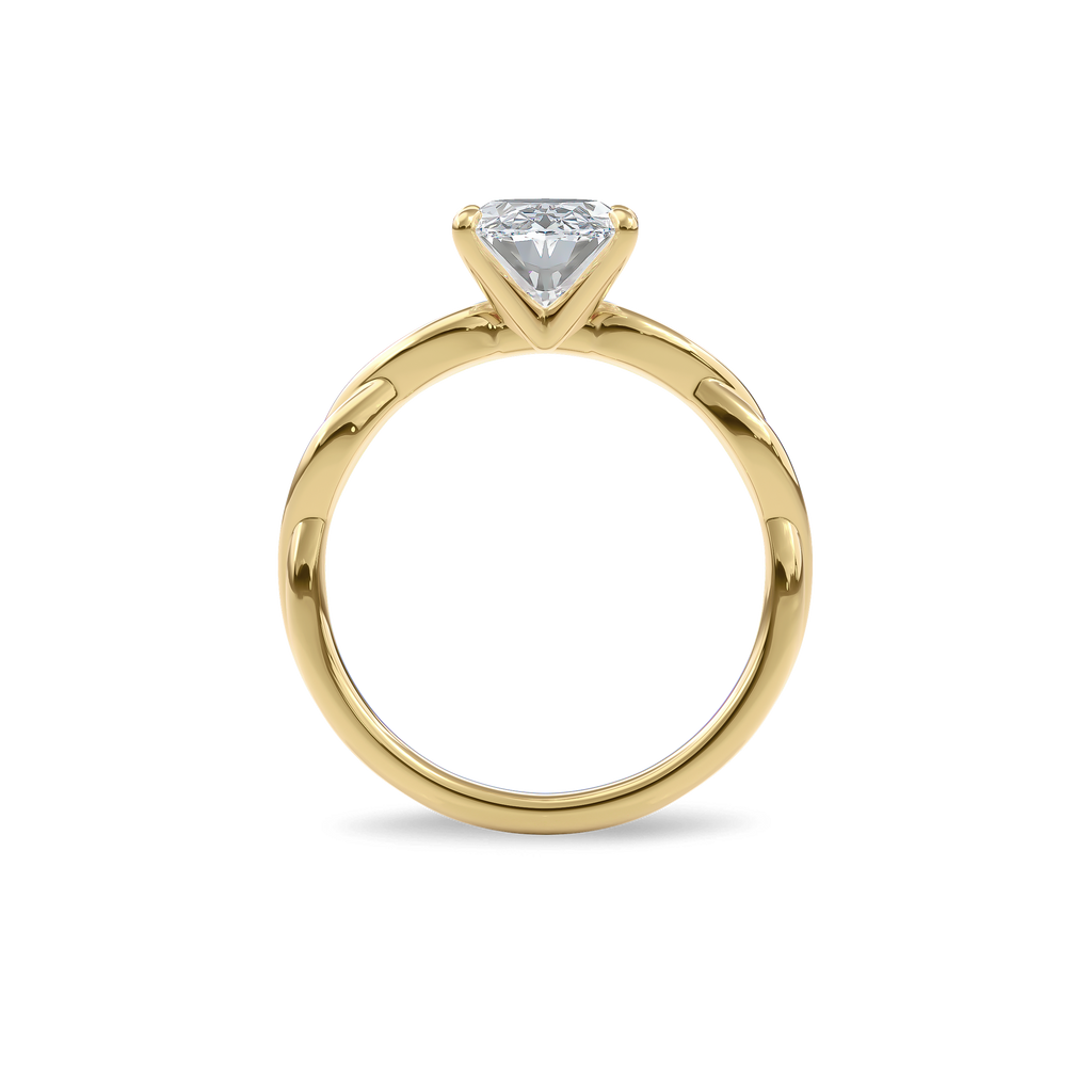 Rhea Twisted Engagement Ring Oval•Yellow Gold