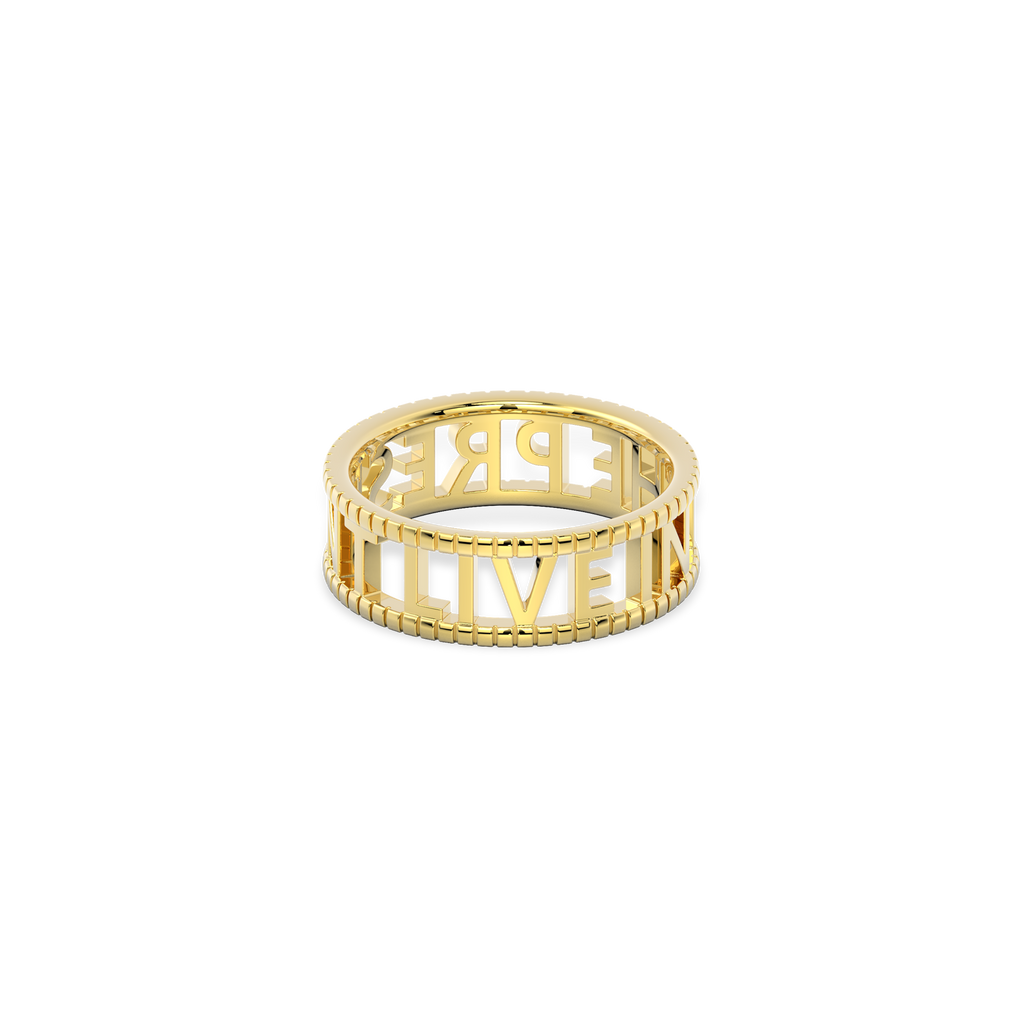 Milgrain Customique Signature Ring SR001B