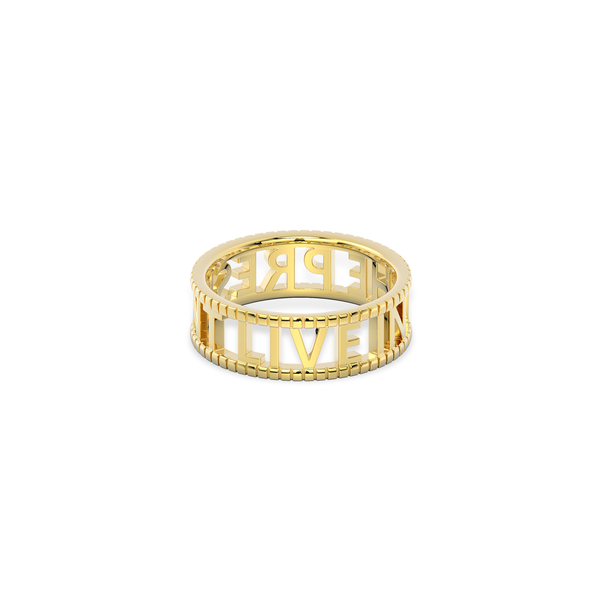Milgrain Customique Signature Ring SR001B