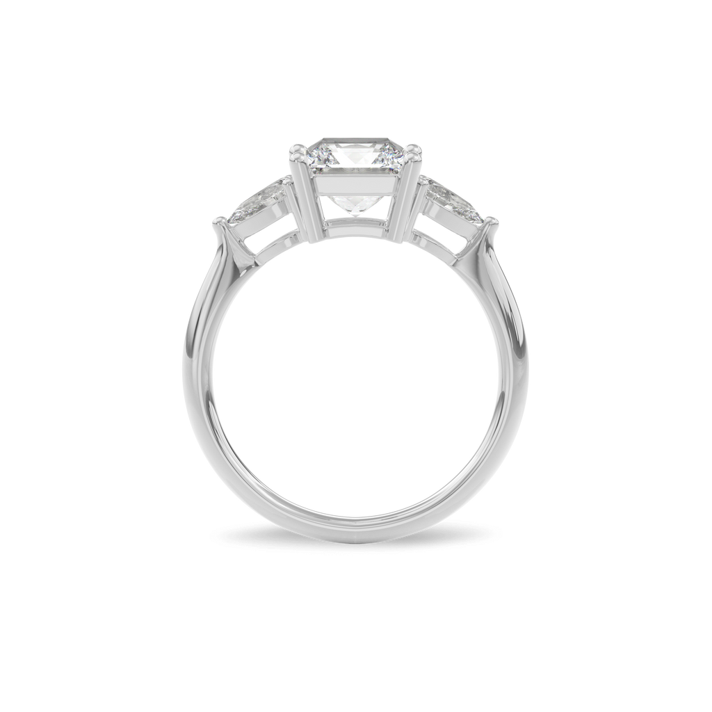 Daphnis Three Stones Engagement Ring Radiant•White Gold