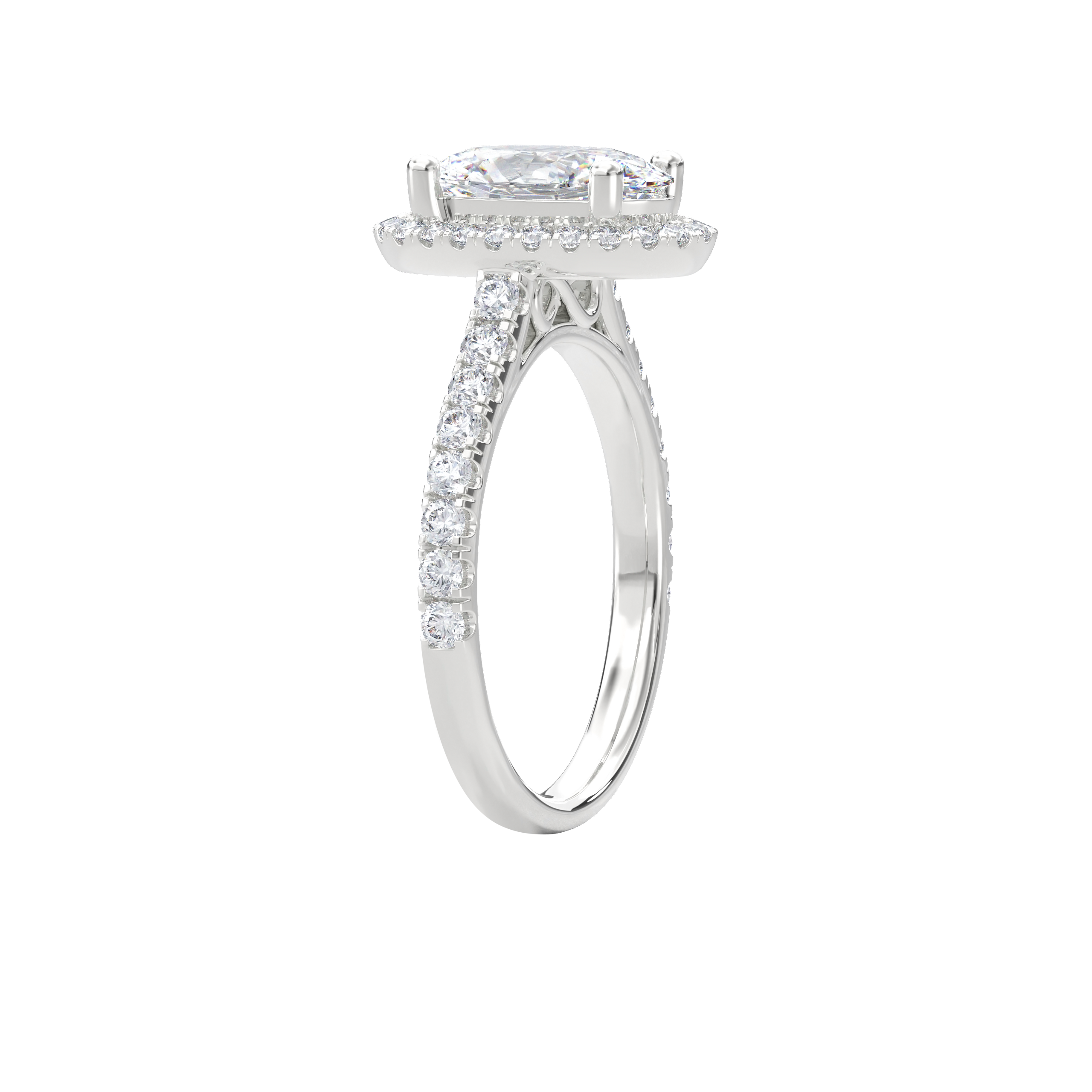 Elara Infinity Engagement Ring Oval•White Gold