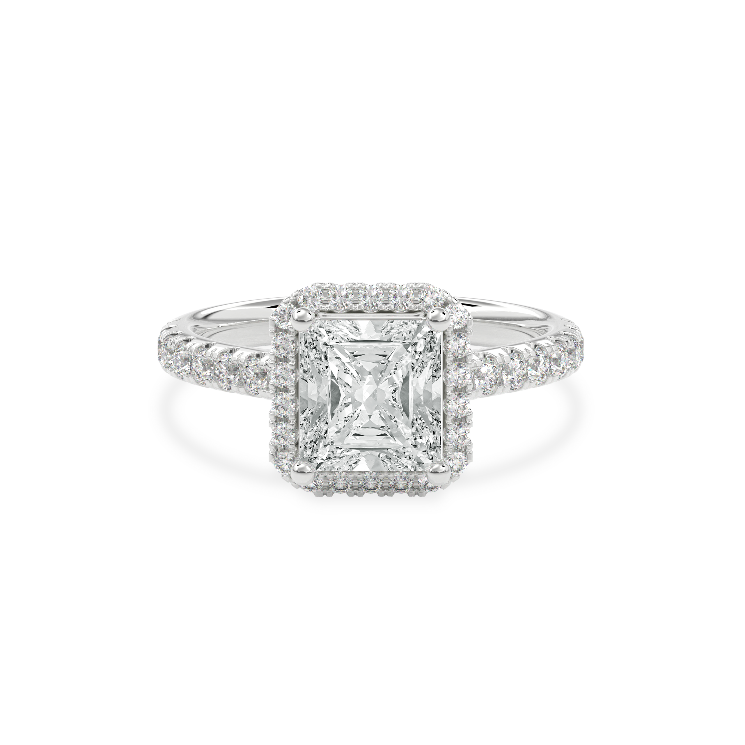Elara Infinity Engagement Ring Radiant•White Gold