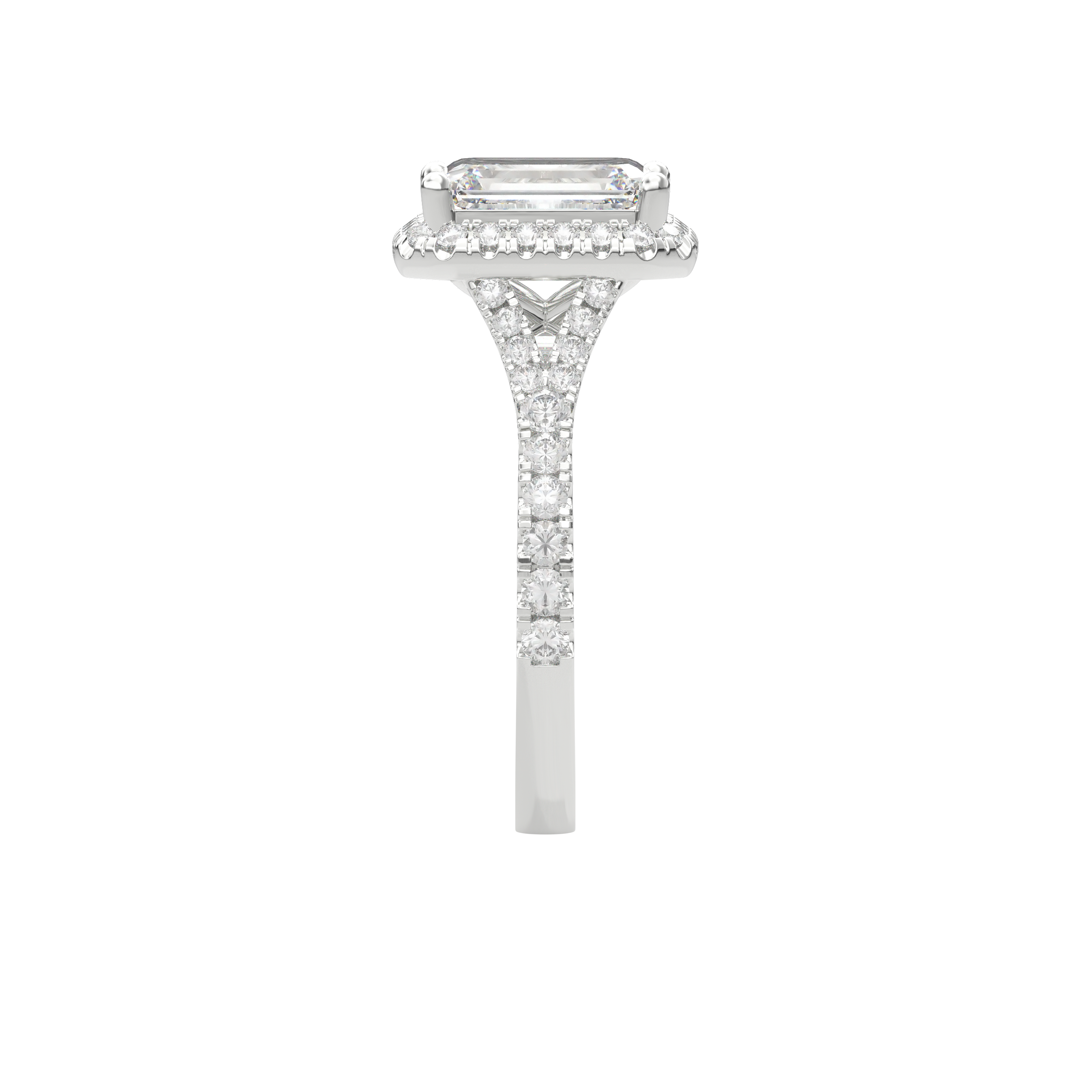 Elara Vintage Inspired Engagement Ring Emerald•White Gold