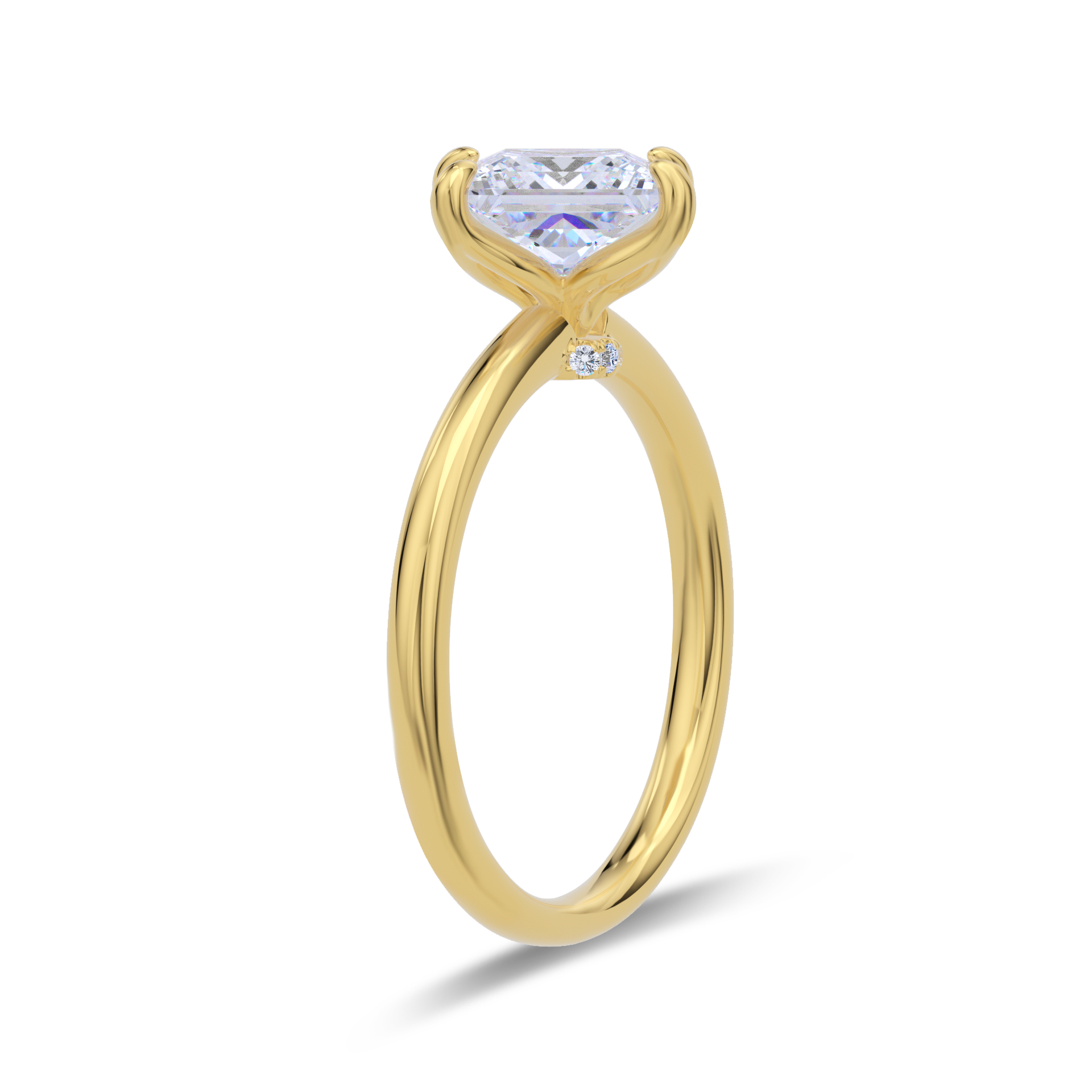 Dia Solitaire Engagement Ring Princess•Yellow Gold