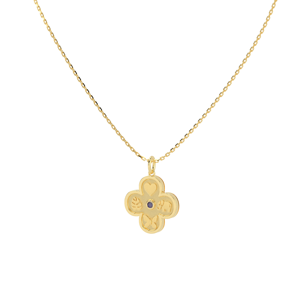 18k Gold Plate Elements Necklace