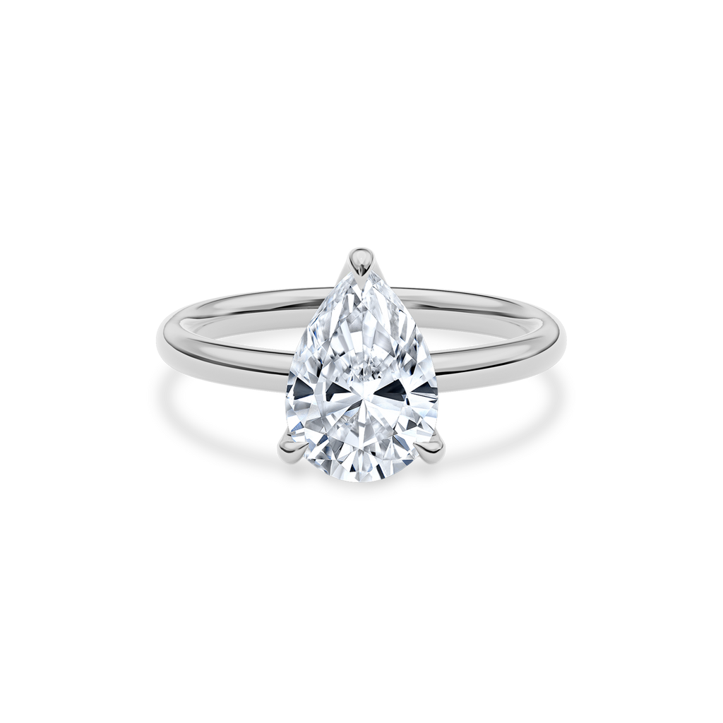 Dia Solitaire Engagement Ring Pear•White Gold