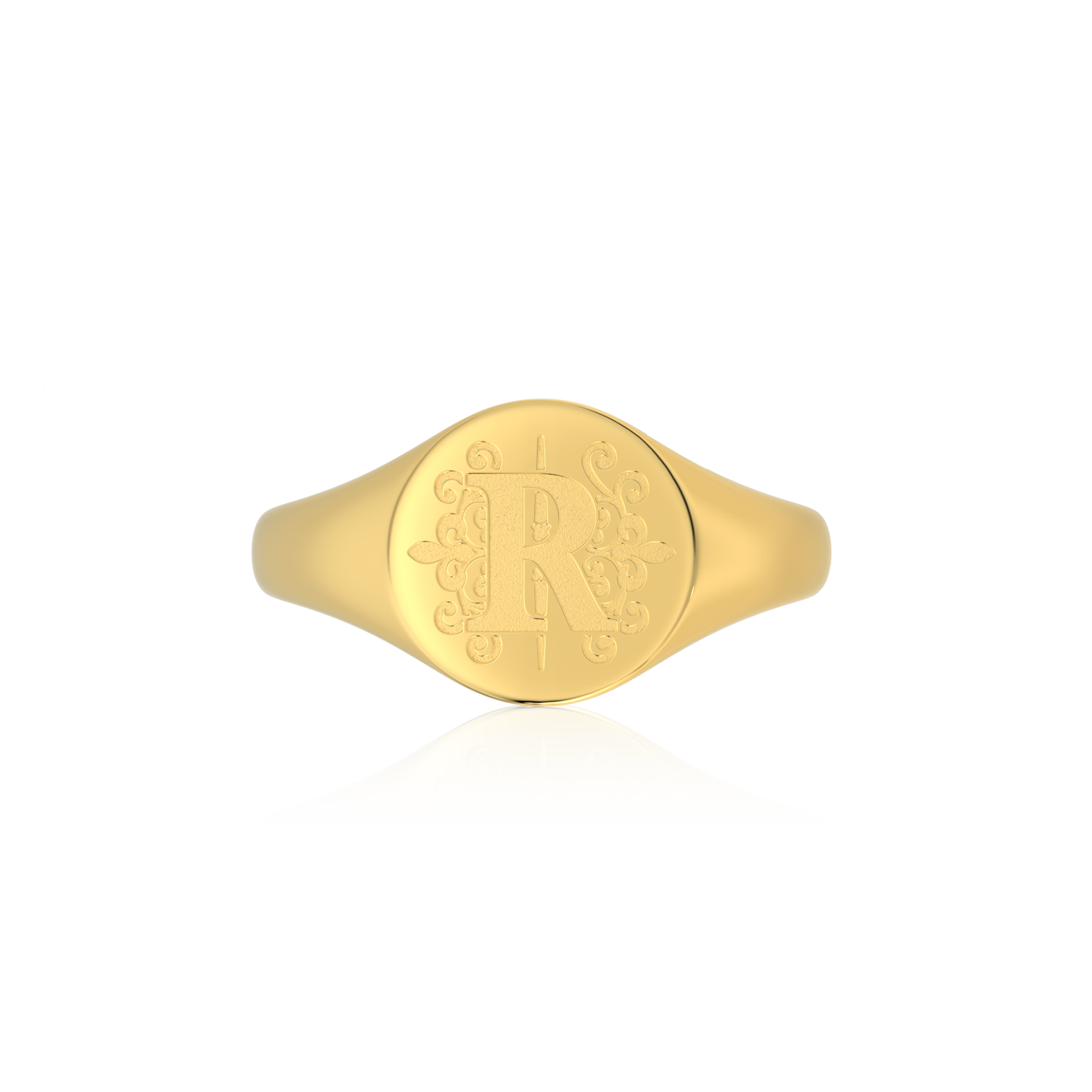 Round Monogram Ring SR003G