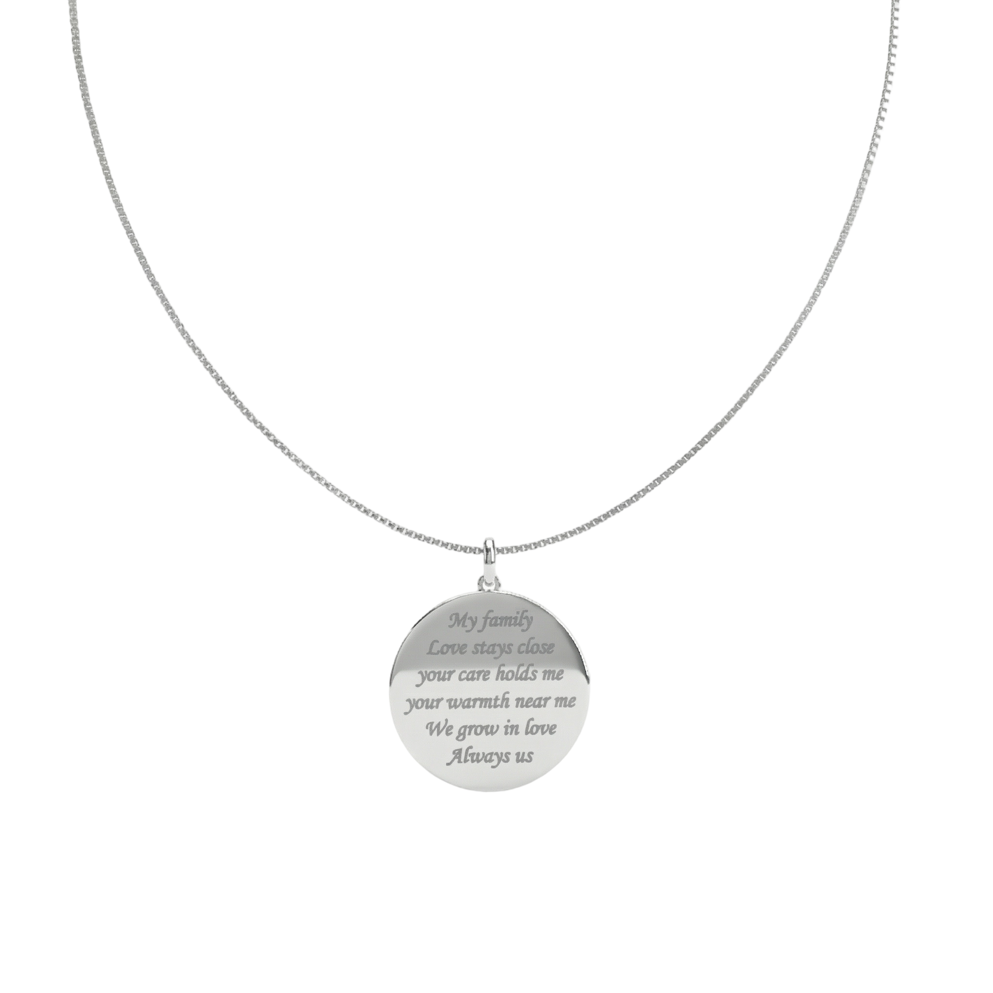 Rhodium Plated Round CircaCarve Necklace for Both Men and Women