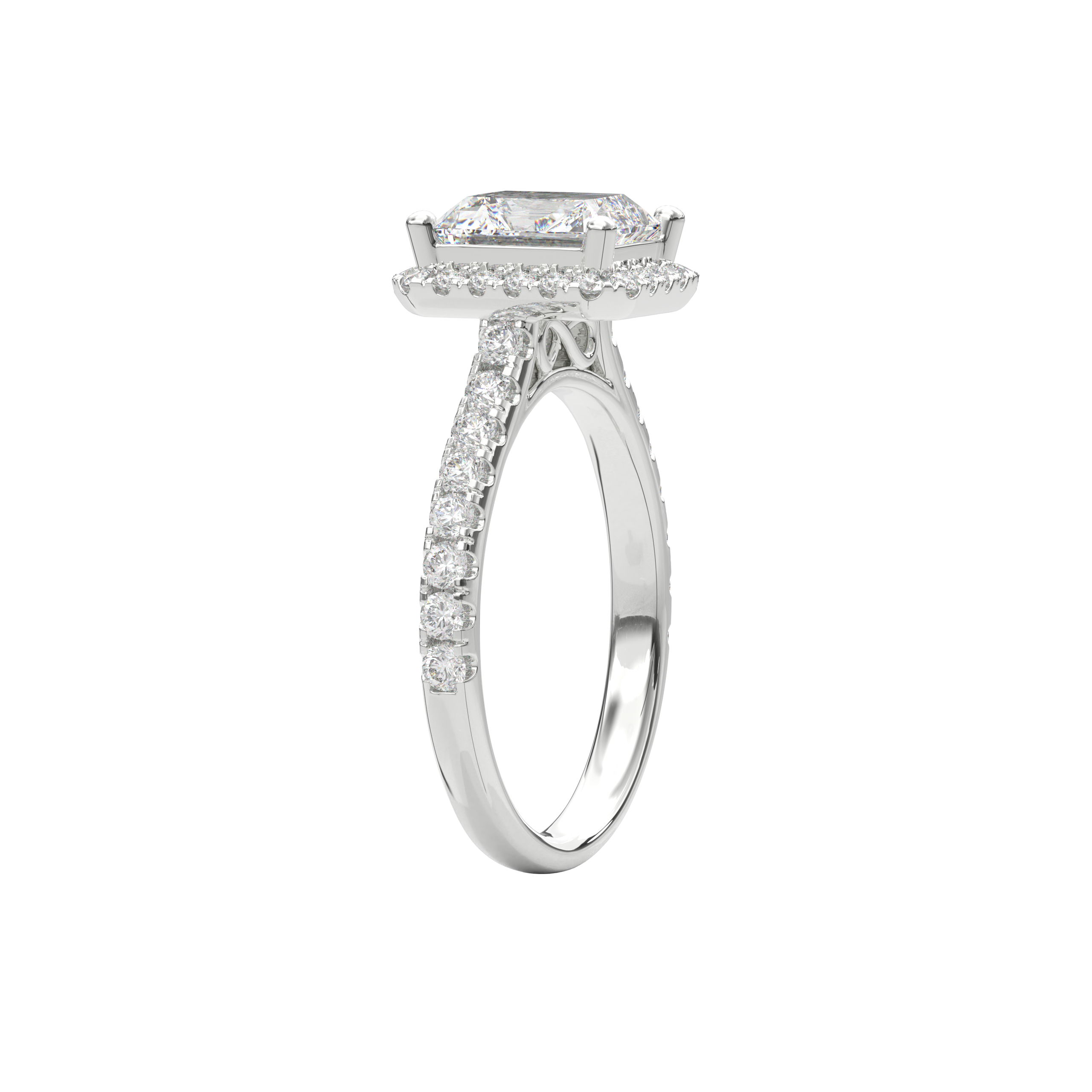 Elara Infinity Engagement Ring Radiant•White Gold