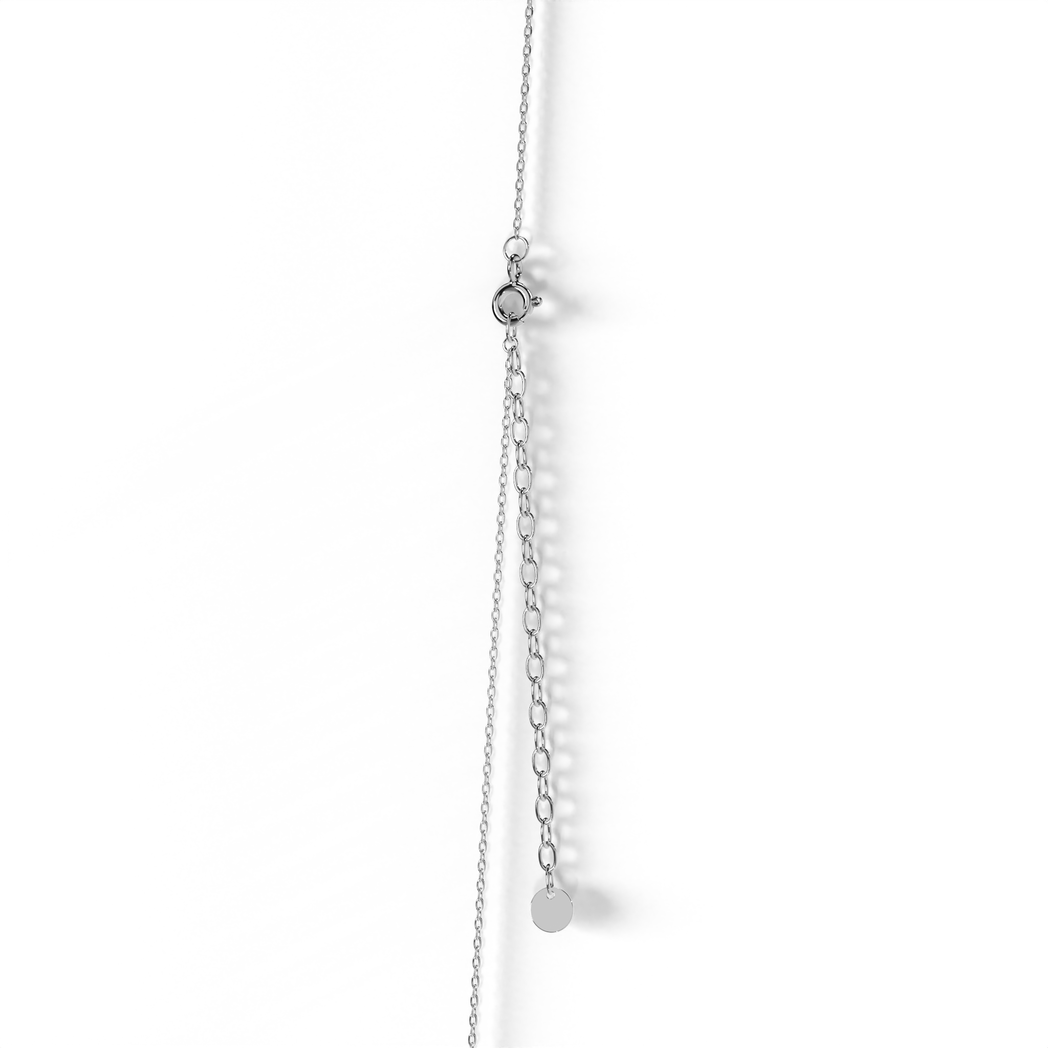 Rhodium Plated Classic Name Necklace SN020R