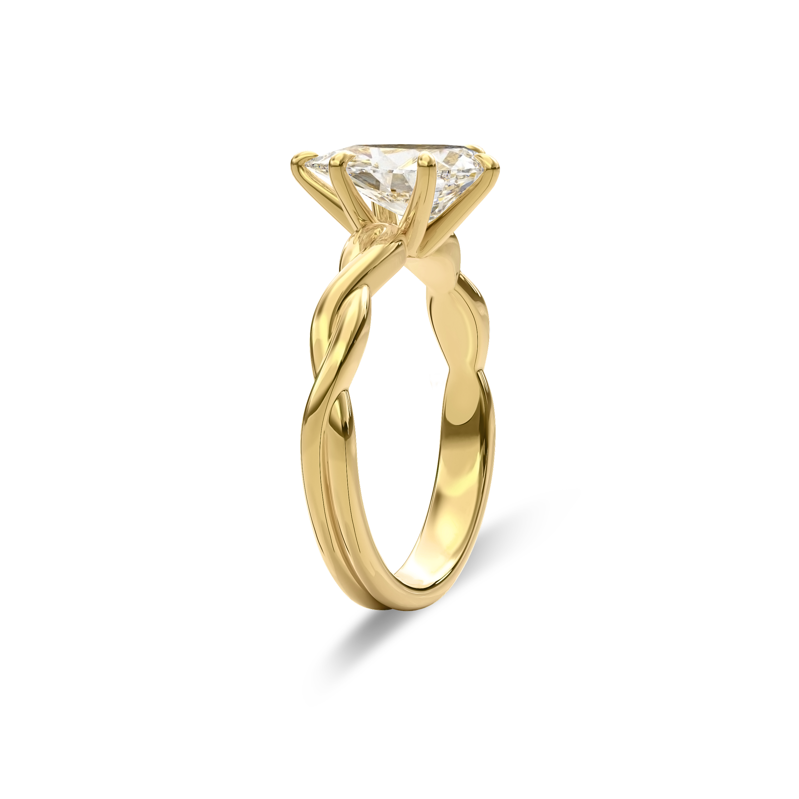 Rhea Twisted Engagement Ring Pear•Yellow Gold
