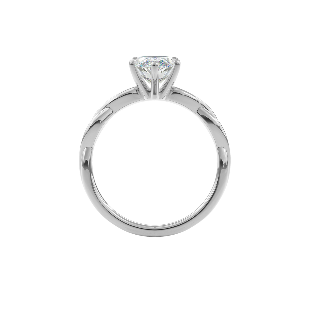 Rhea Twisted Engagement Ring Marquise•White Gold