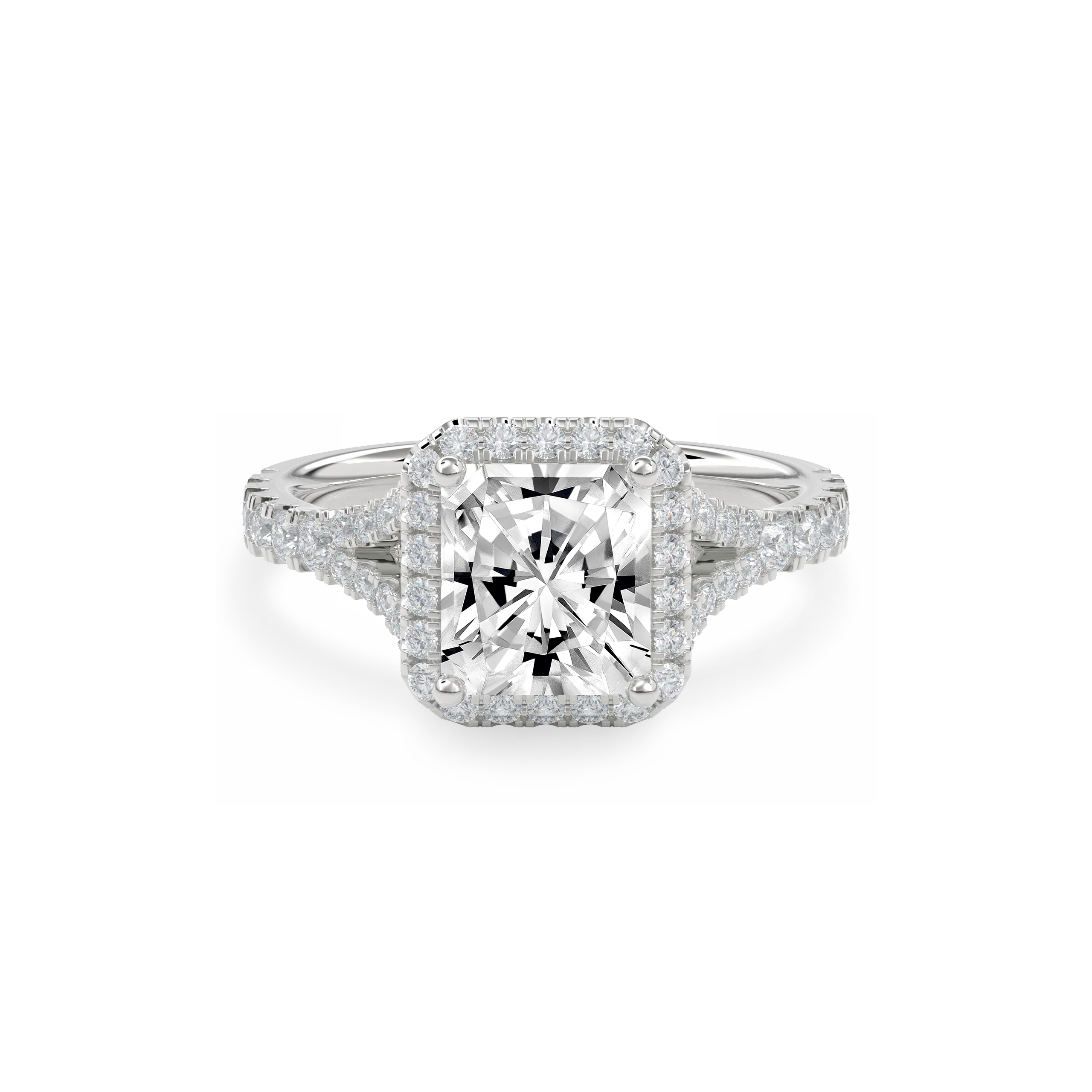 Elara Vintage Inspired Engagement Ring Radiant•White Gold