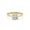 Elara Hidden Halo Salitaire Engagement Ring Round•Yellow Gold