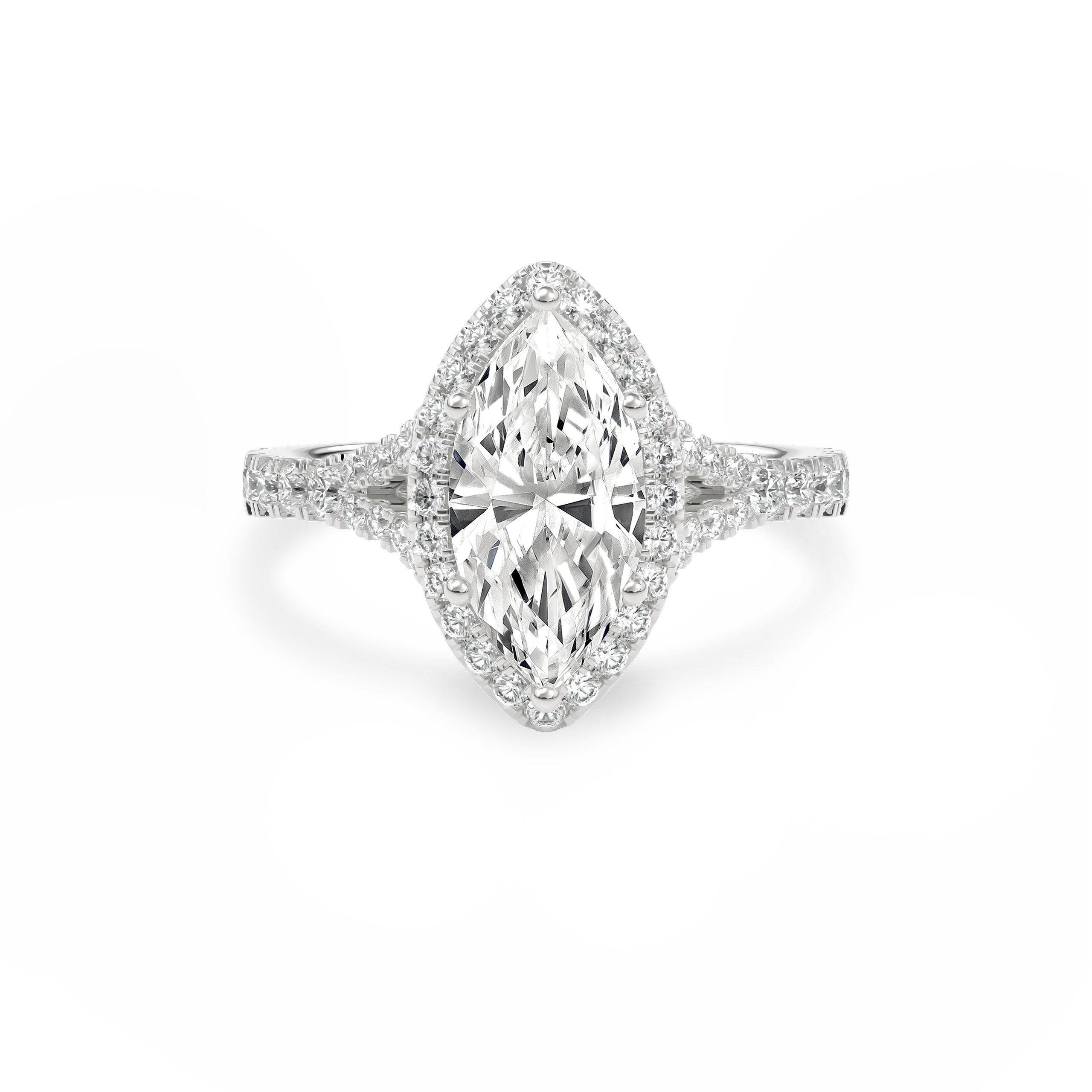 Elara Vintage Inspired Engagement Ring Marquise•White Gold