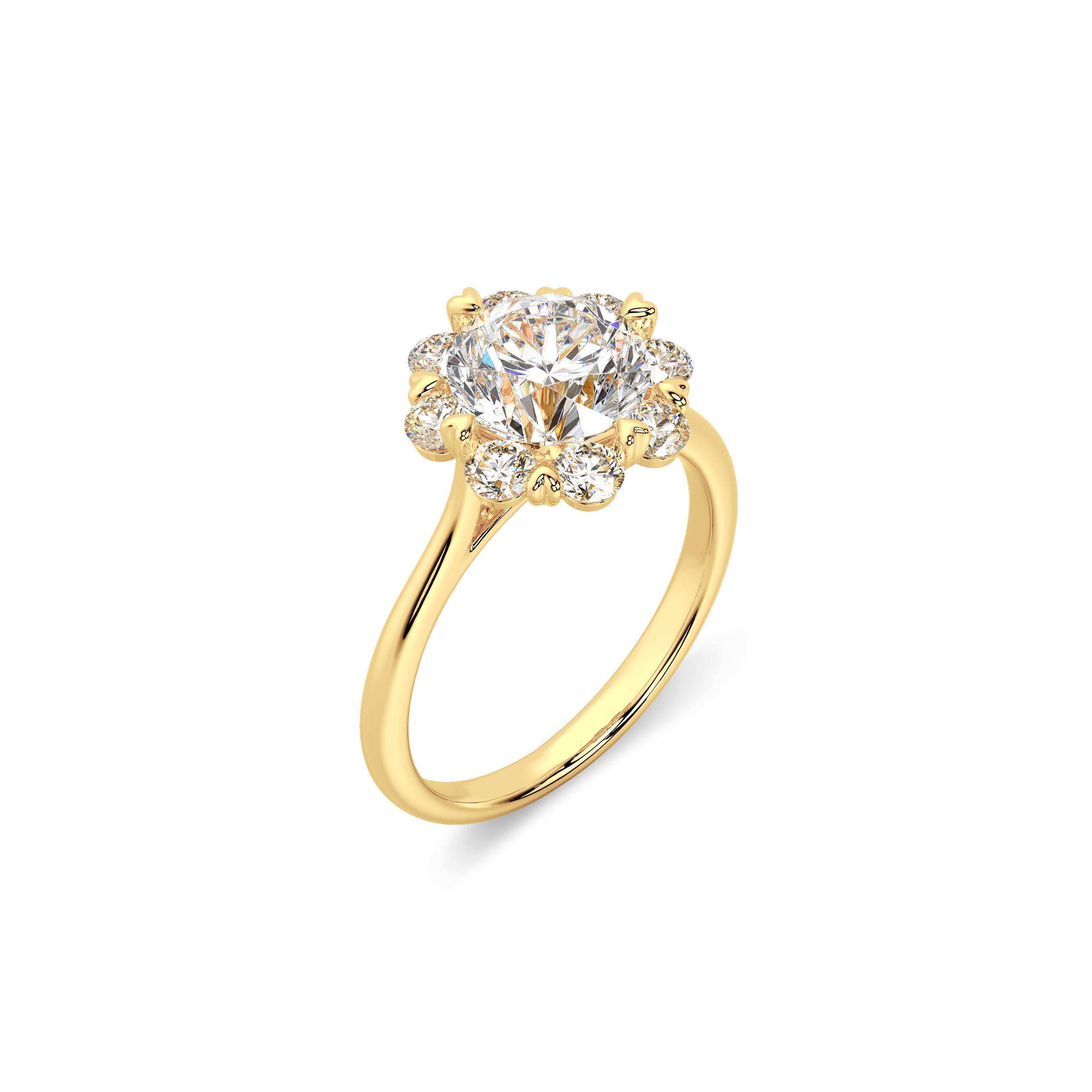 Bouquet Ring Round 18K Yellow Gold