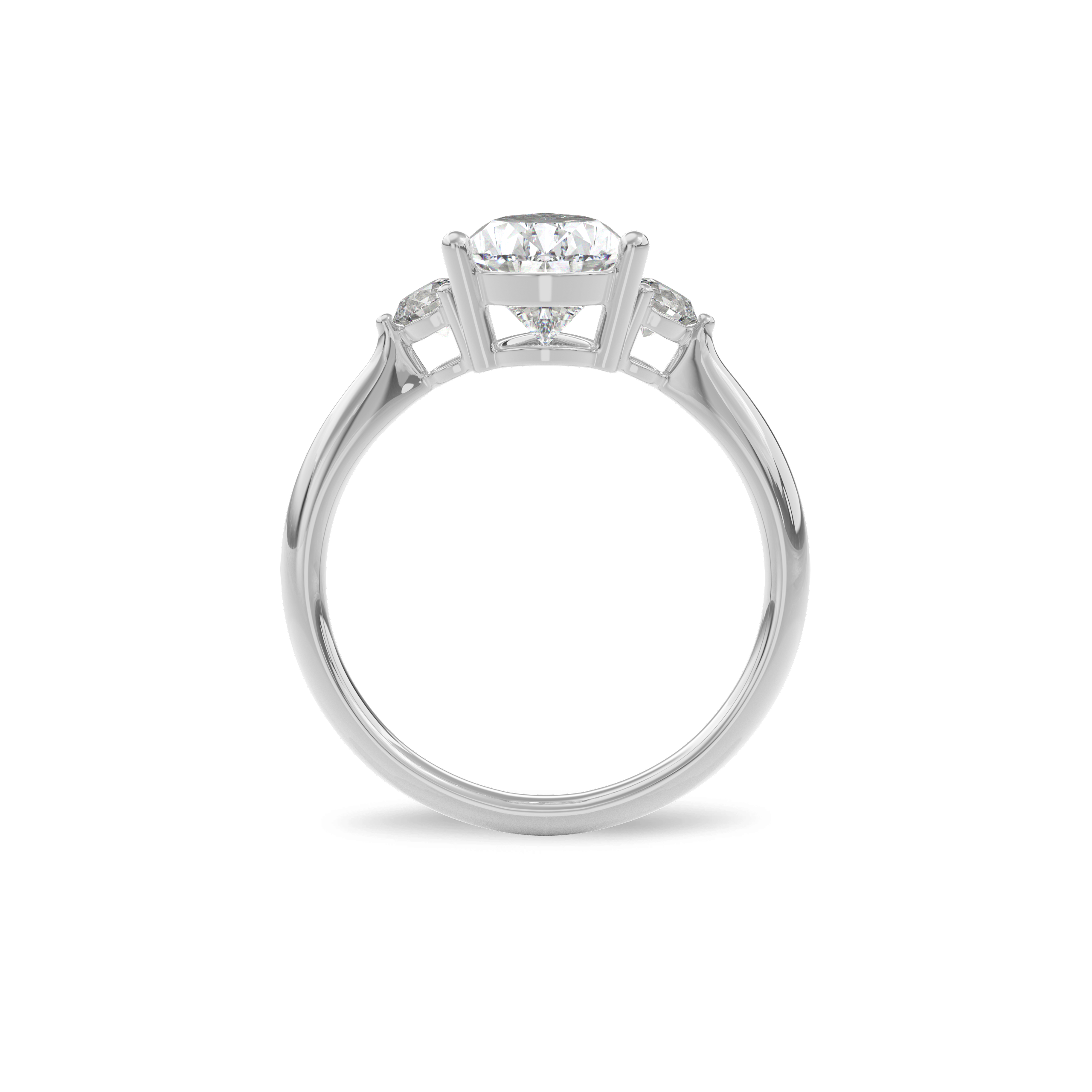 Daphnis Three Stones Engagement Ring Pear•White Gold