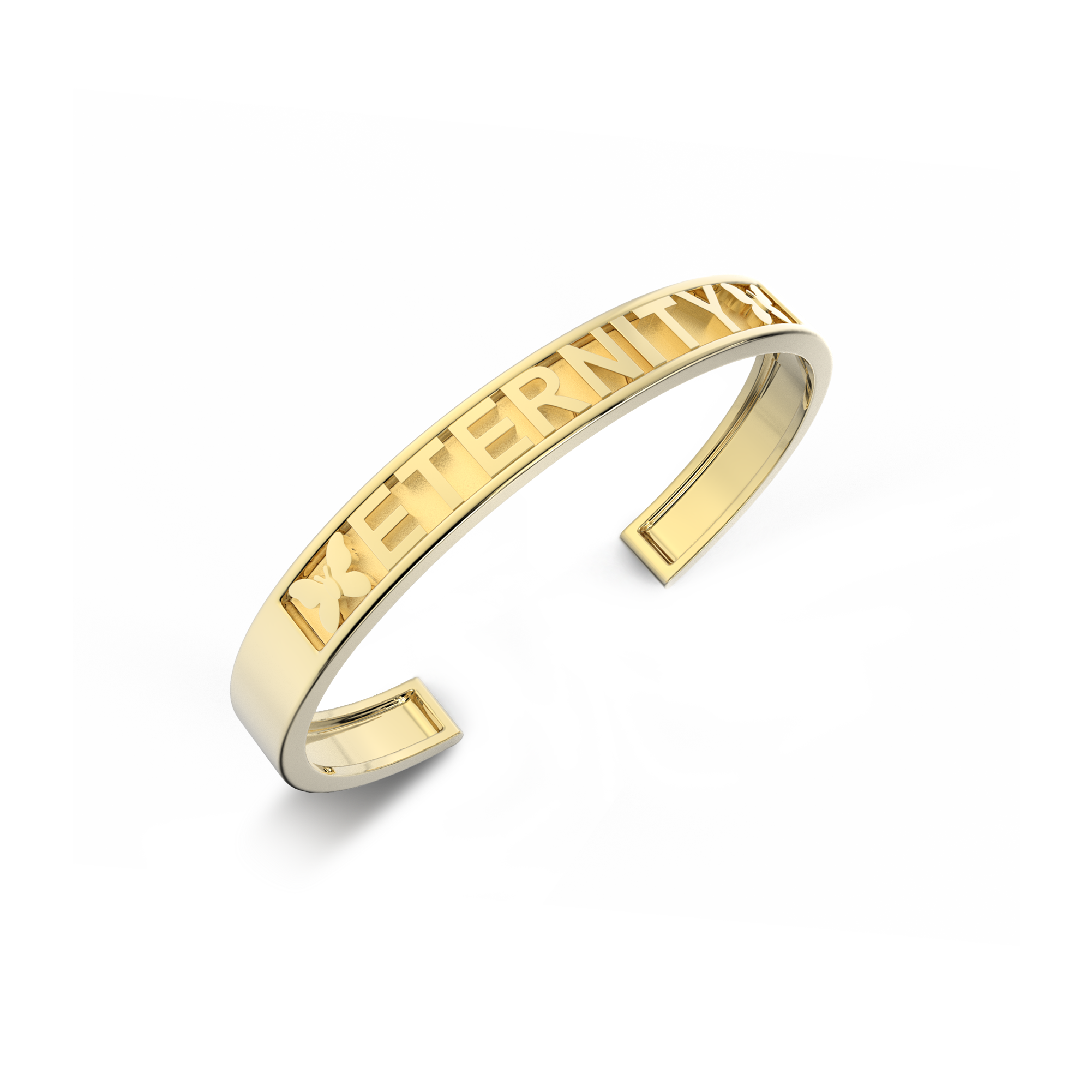18k Gold Plate Silver CharmMark ModuType Cuff SS25B001G