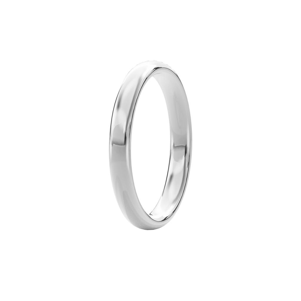 Wedding Bands Round Band 3.3mm•White Gold