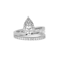 Vow Meteor Pear Ring in 14k White Gold