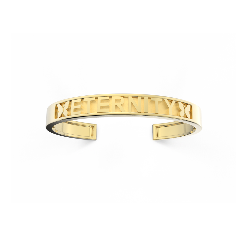 18k Gold Plate Silver CharmMark ModuType Cuff SS25B001G