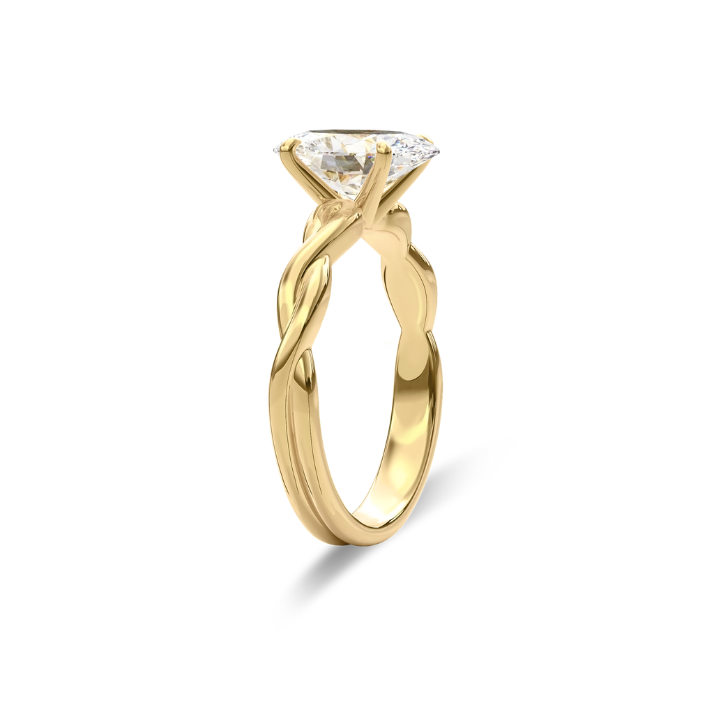 Rhea Twisted Engagement Ring Oval•Yellow Gold