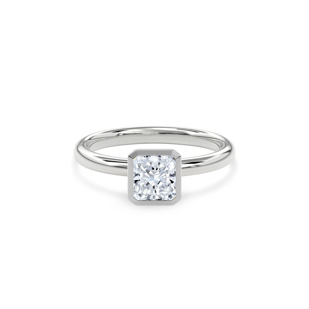Bezel Ring Radiant•White Gold