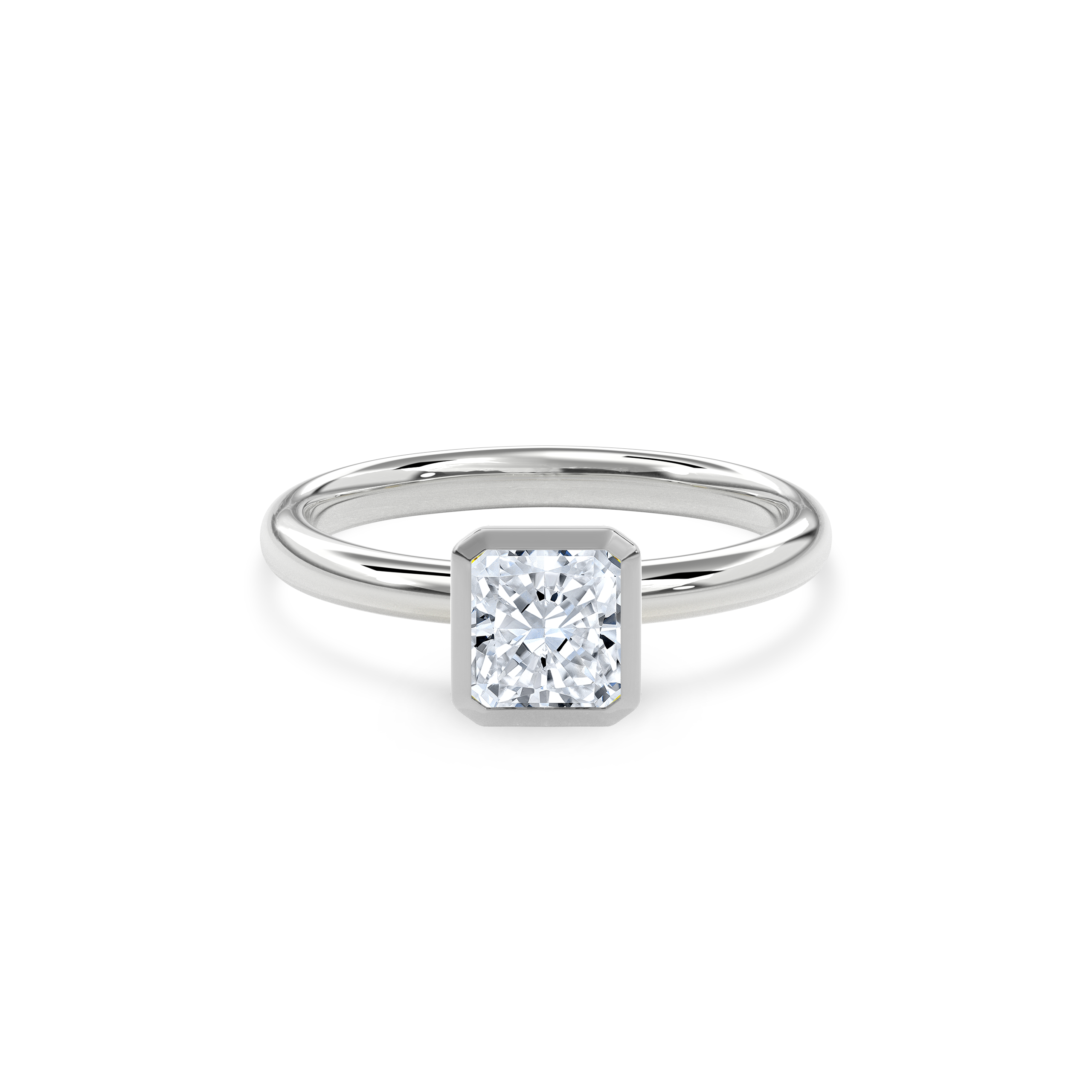 Bezel Ring Radiant•White Gold