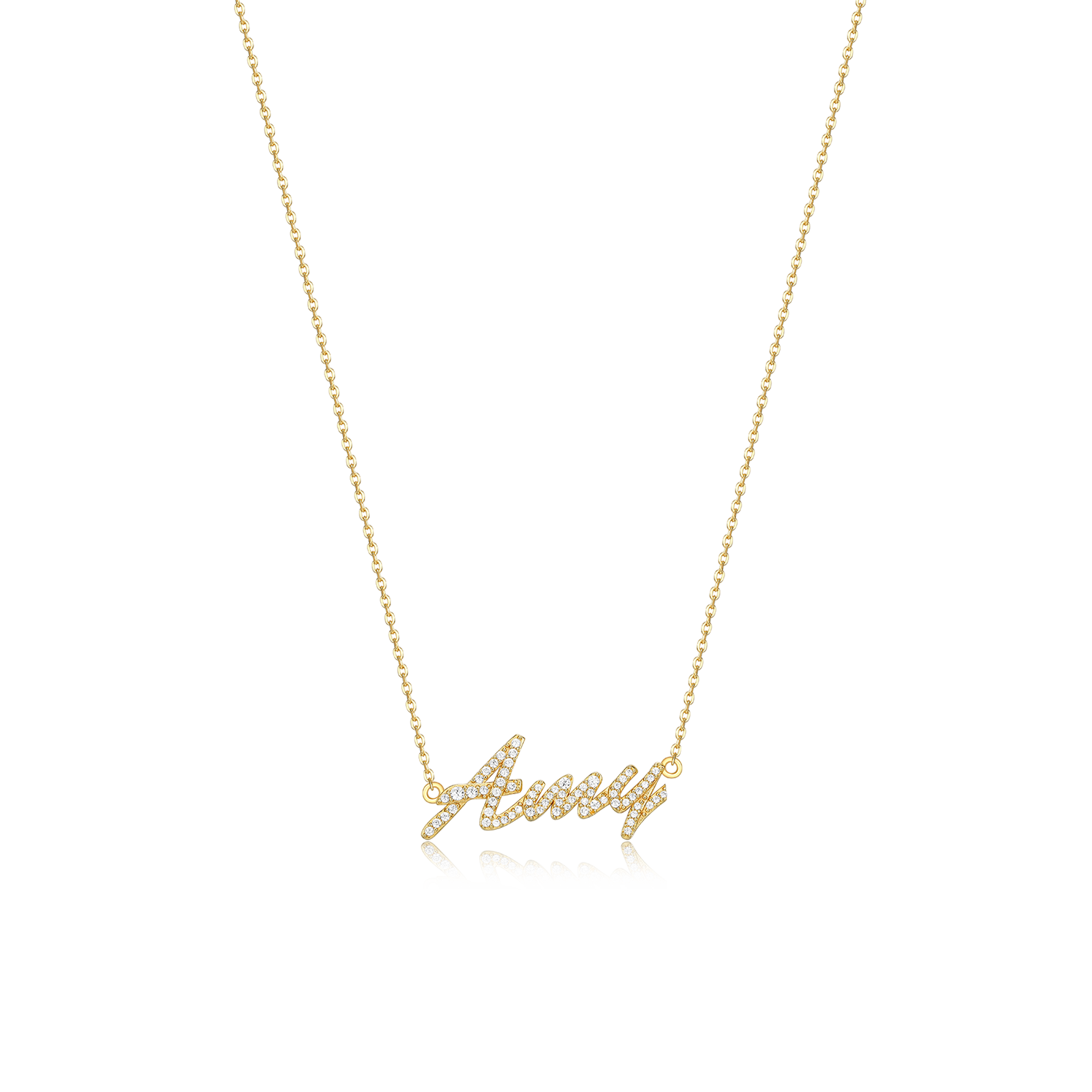 18k Gold Plated Luxe Name Necklace SN020G