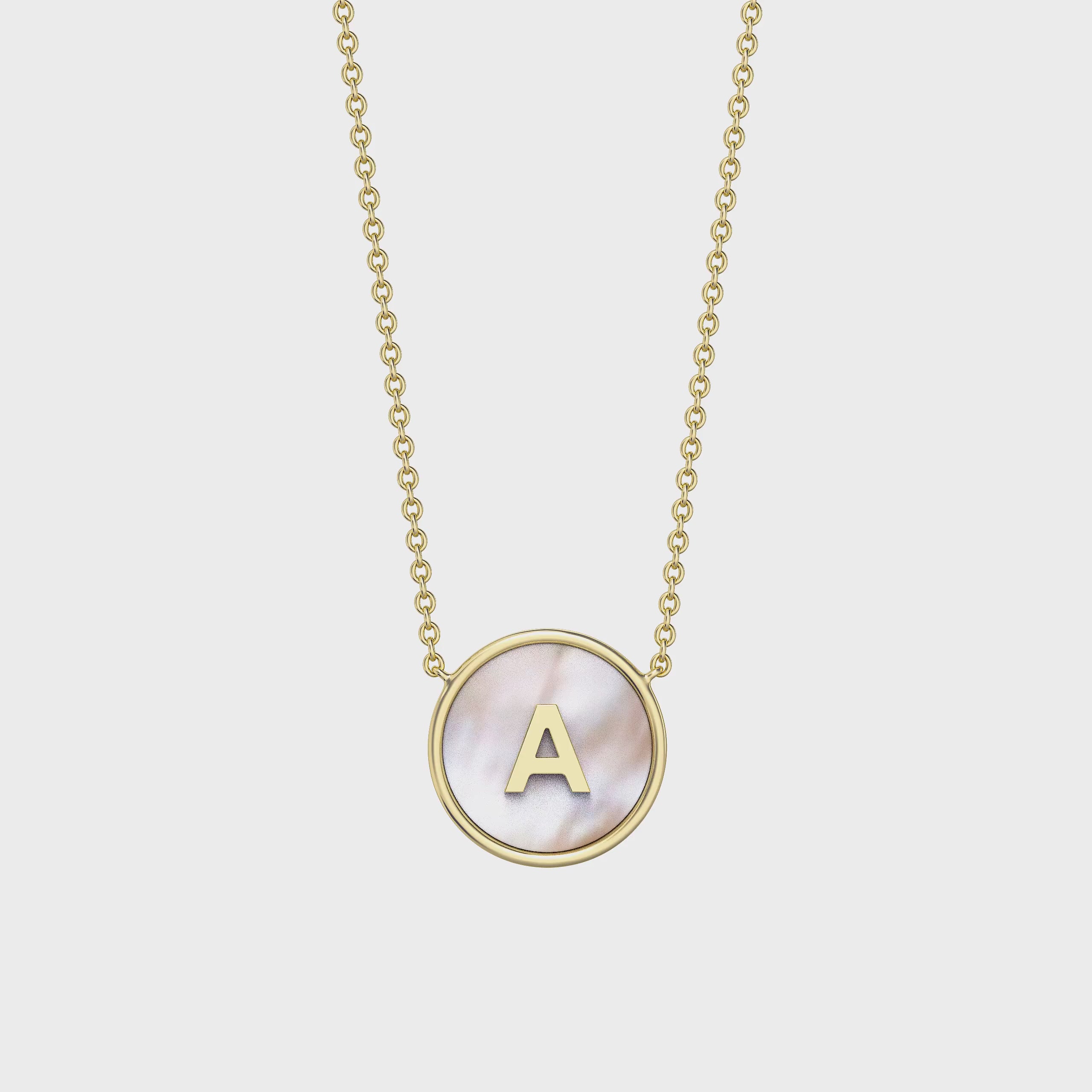 18k Gold Plated Silver Pearl Zodiac Necklace SS25N002G