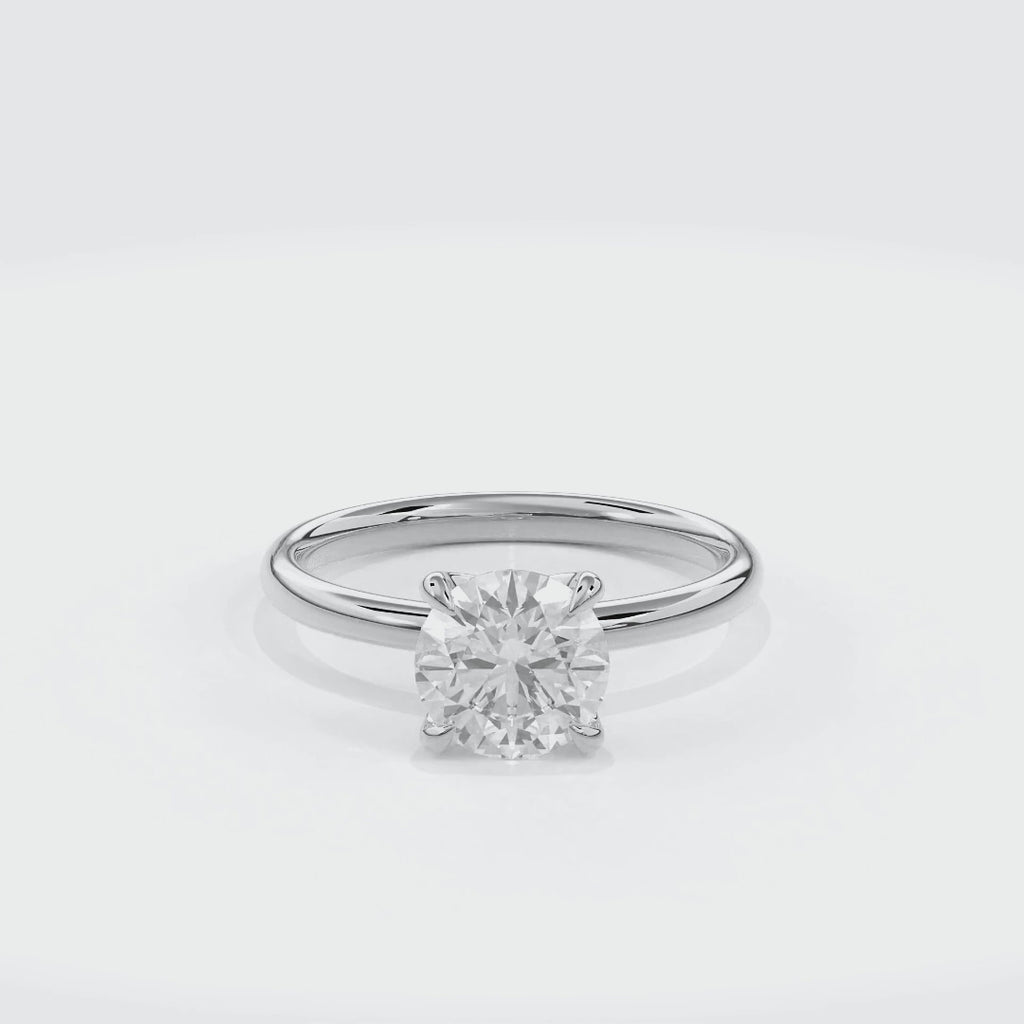 Dia Solitaire Engagement Ring Round•White Gold