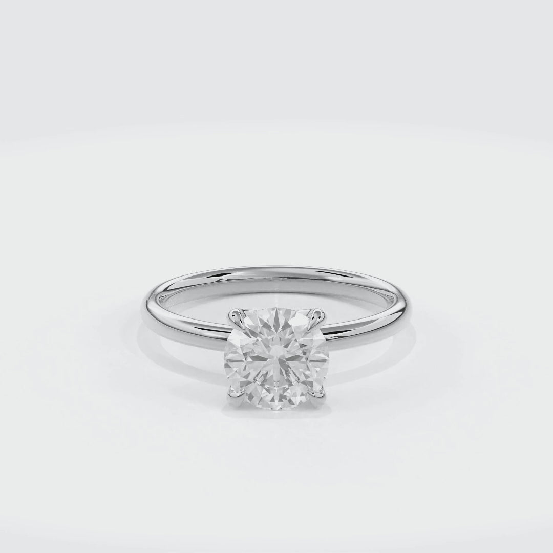 Dia Solitaire Engagement Ring Round•White Gold
