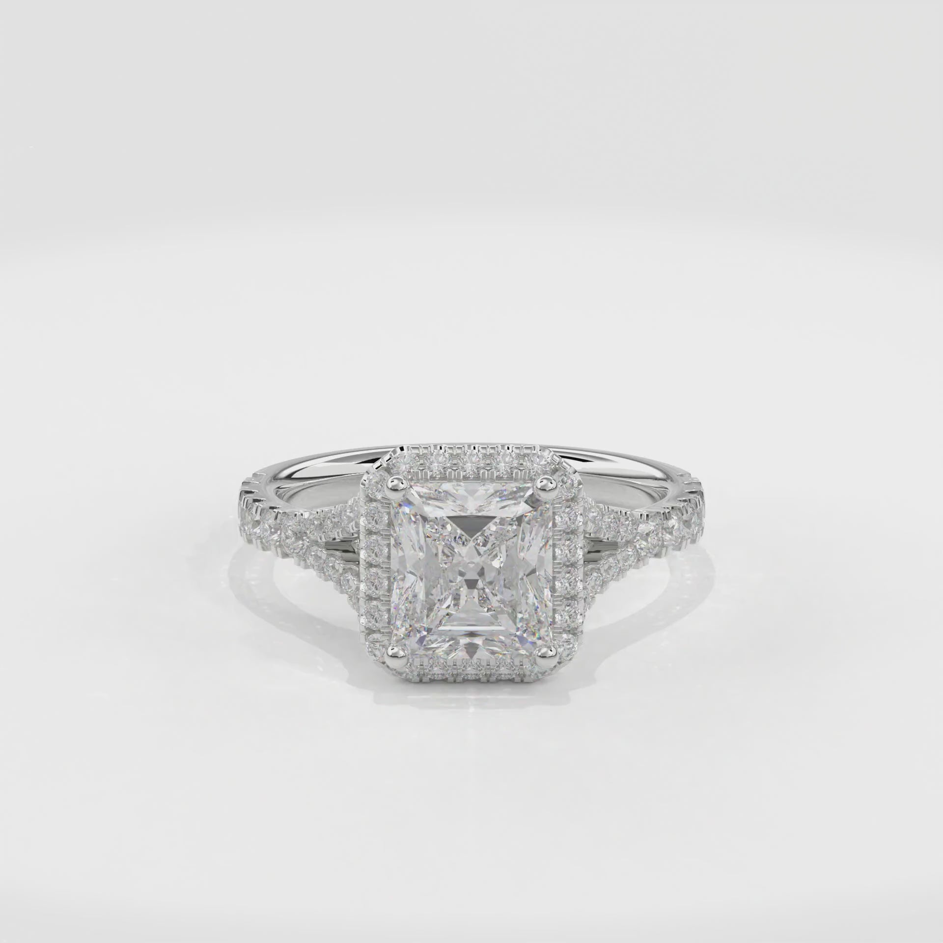 Elara Vintage Inspired Engagement Ring Radiant•White Gold