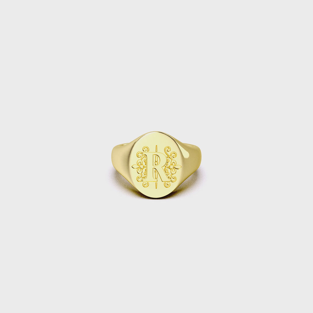Oval Monogram Ring SR003H