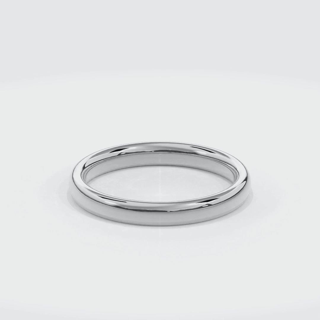 Wedding Bands Round Band 3.3mm•White Gold