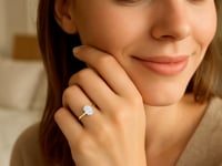 1 Carat Oval Lab Grown IGI G/VS1 Diamond Solitaire Ring in 10K Yellow Gold
