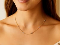 14K Yellow Gold Diamonds by the Yard Necklace