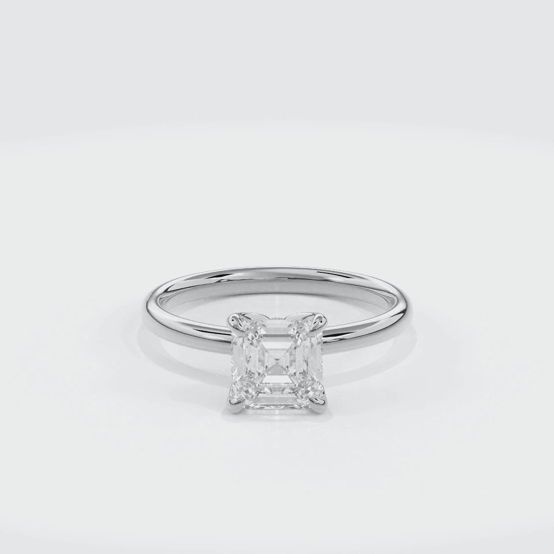 Dia Solitaire Engagement Ring Radiant•White Gold
