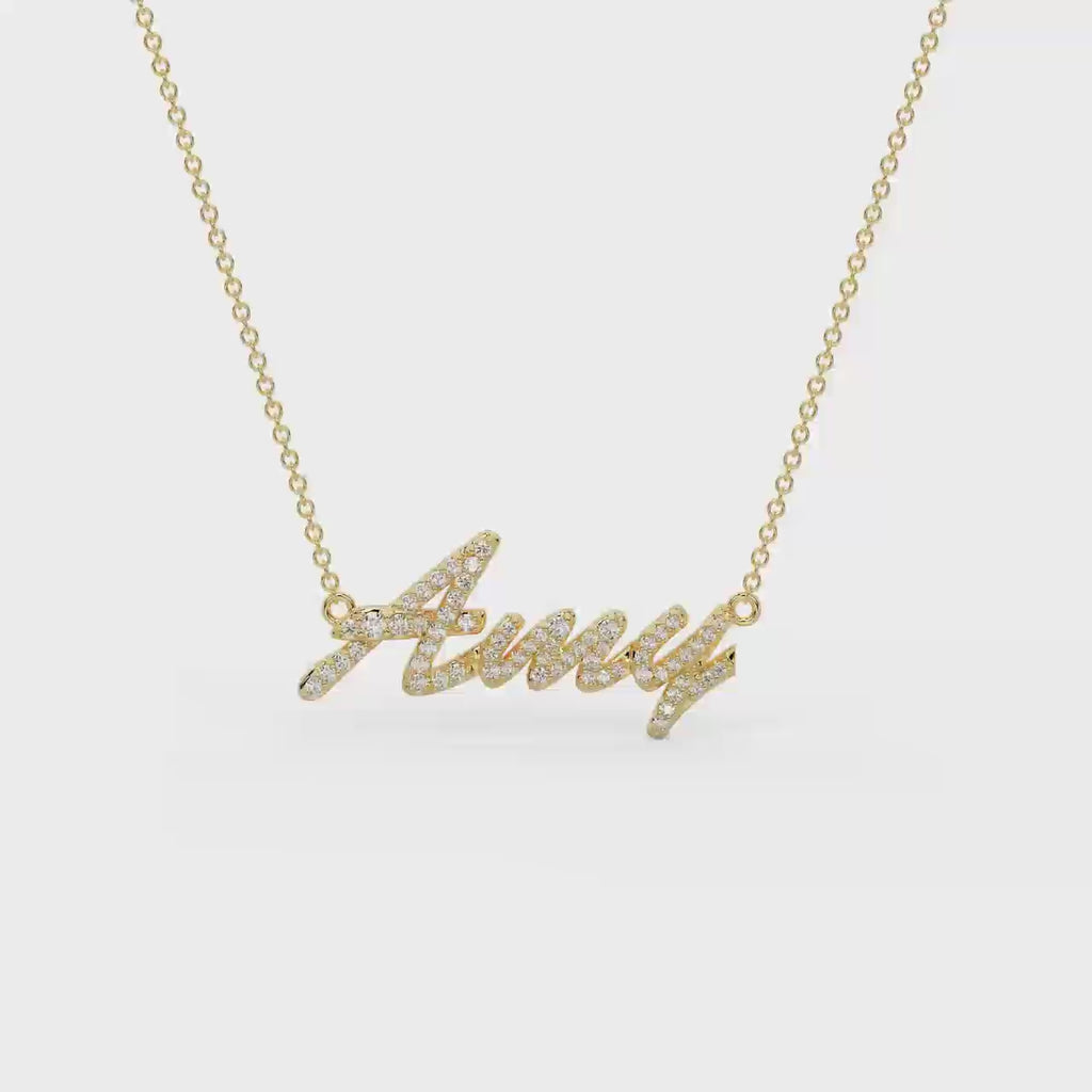 18k Gold Plated Luxe Name Necklace SN020G