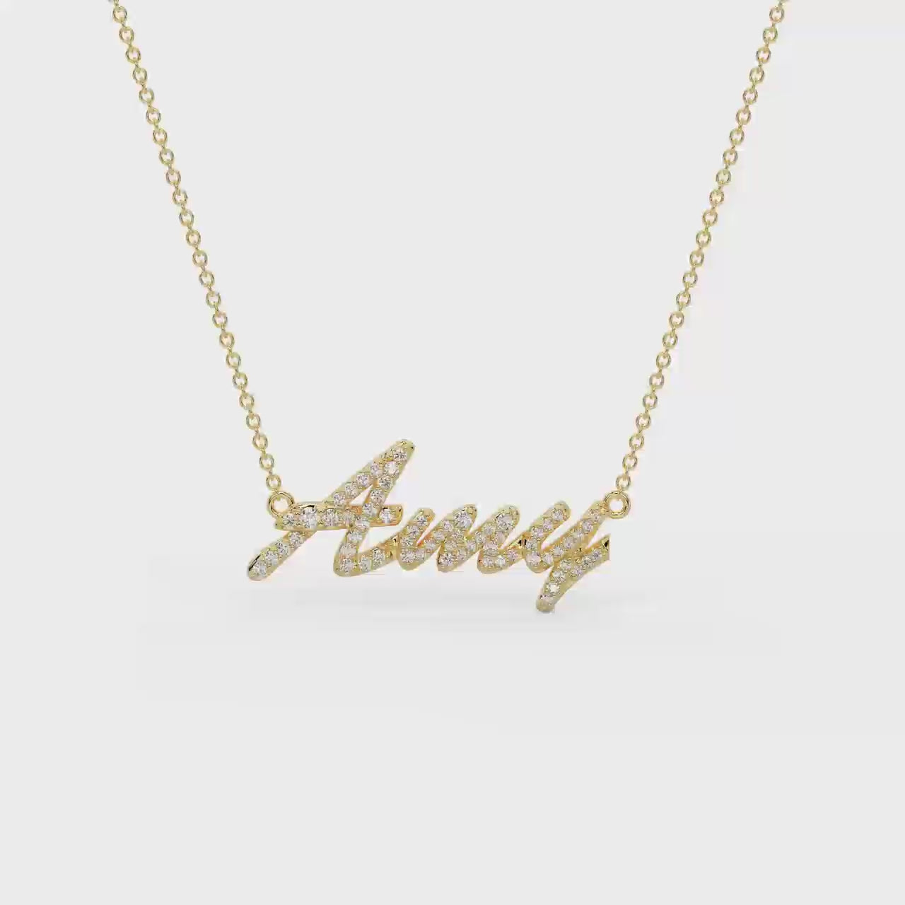 18k Gold Plated Luxe Name Necklace SN020G