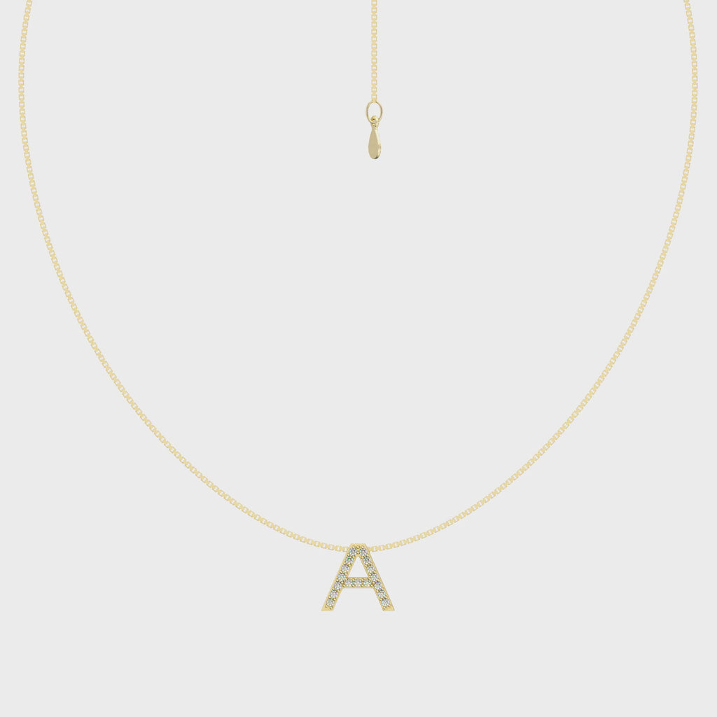 18k Gold Plate Initial Necklace AW24N006G