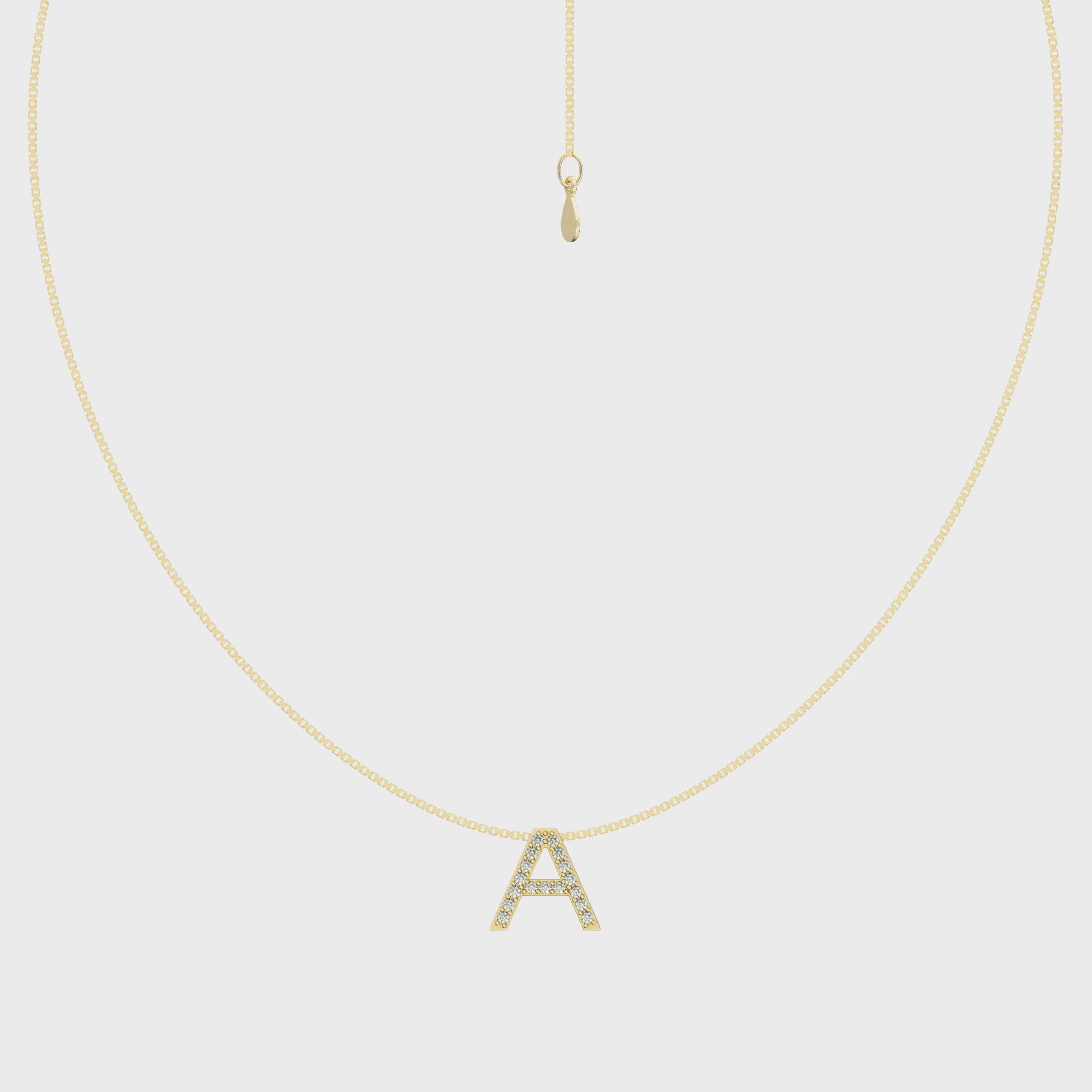 18k Gold Plate Initial Necklace AW24N006G